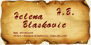 Helena Blašković vizit kartica